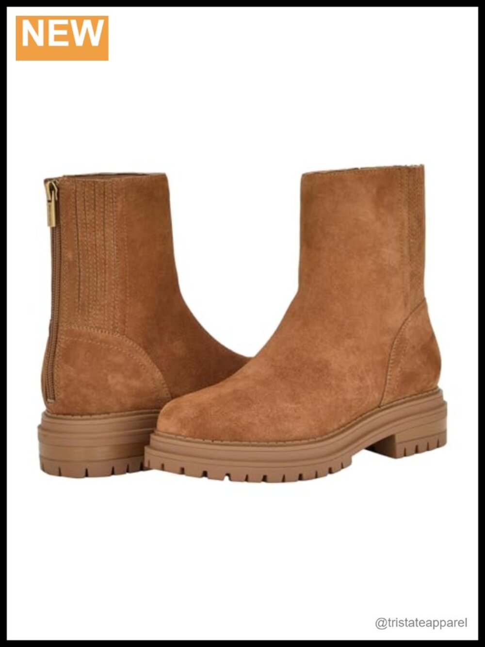 Ankle Bootie with Almond Toe & Lug Sole